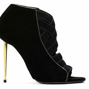 Tom Ford satin peep toe heels
